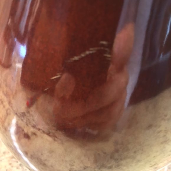 Pitcher, Pottery, brown and drip-glazed, Vintage - Picture 5 of 7